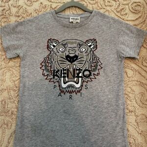 Kenzo Kids Gray Tiger Tee Size 10